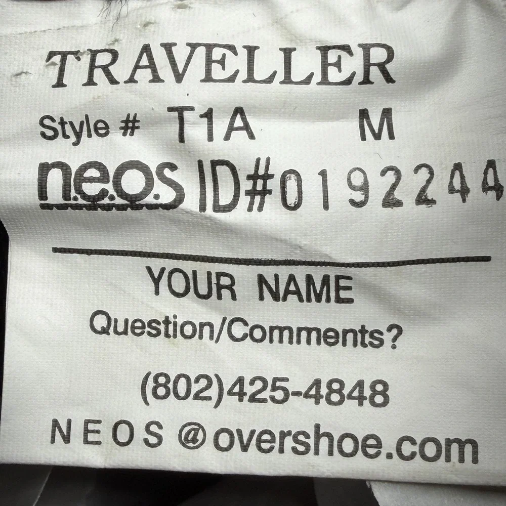 NEOS Traveller T1A Overshoes Mens Medium Black Waterproof Nylon Rain Snow Boots